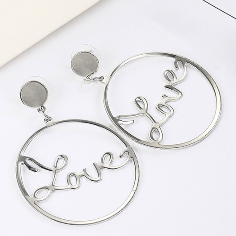 Love Hoop Earrings